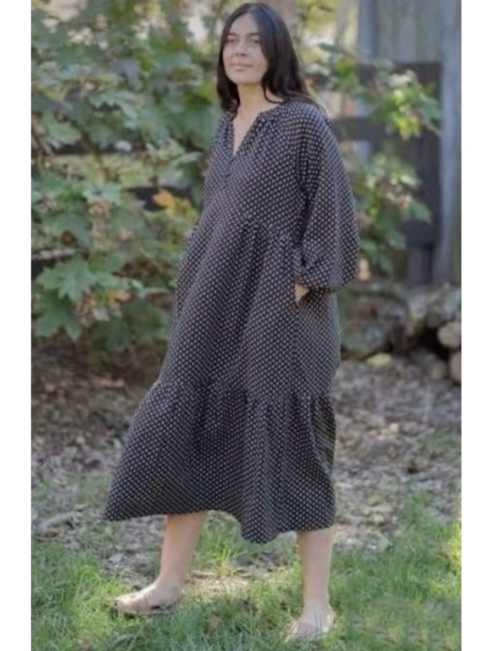 Neuflora St. George Linen Blend Maxi Dress Medium